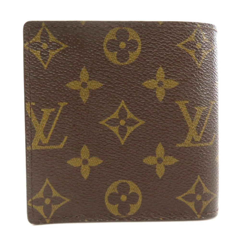 Louis Vuitton fold Portefeuille Monogram Marco Wallet Canvas Bi Brown